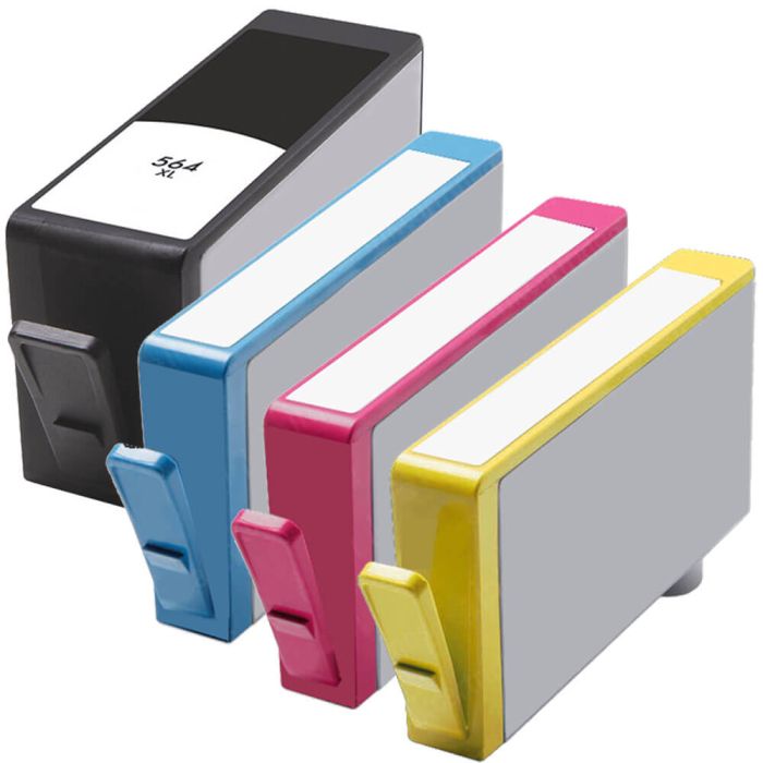 HP 564XL Black & Color 4-pack High Yield Ink Cartridges