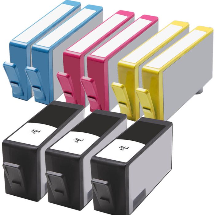 HP 564XL Black & Color 9-pack High Yield Ink Cartridges