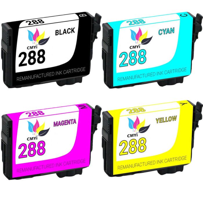 Epson 288 T288 Black & Color 4-pack Ink Cartridges