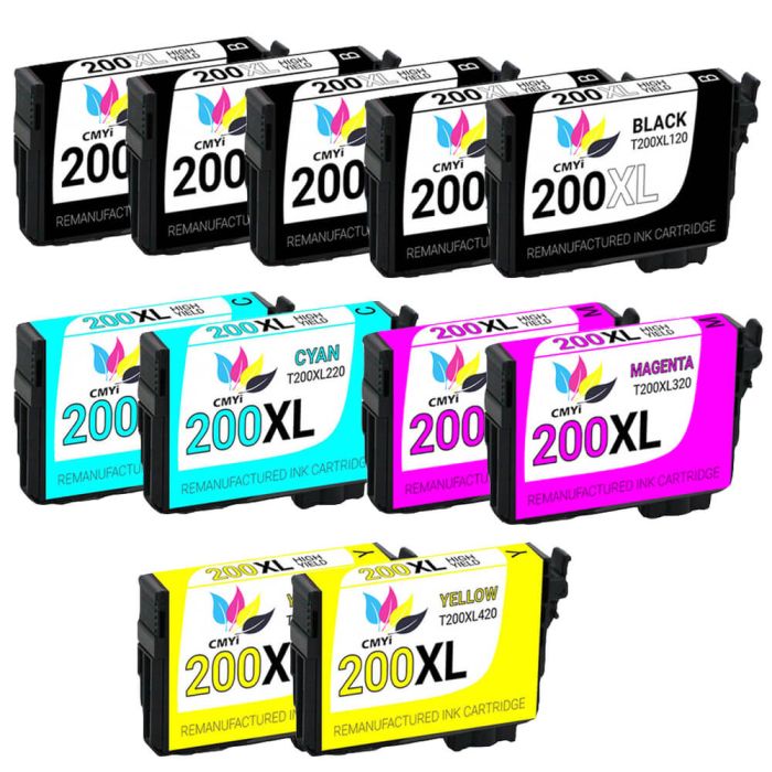 Epson 200XL T200XL Black & Color 11-pack HY Ink Cartridges