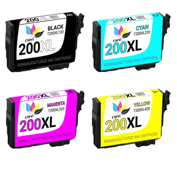 Epson 200XL T200XL Black & Color 4-pack HY Ink Cartridges