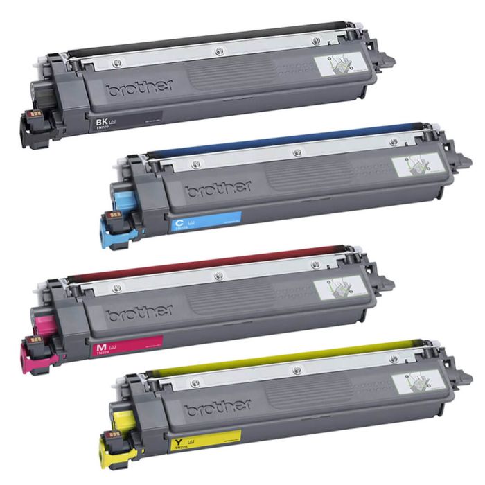 Brother TN229 Toner Cartridges Combo Pack of 4: 1 Black, 1 Cyan, 1 Magenta, 1 Yellow