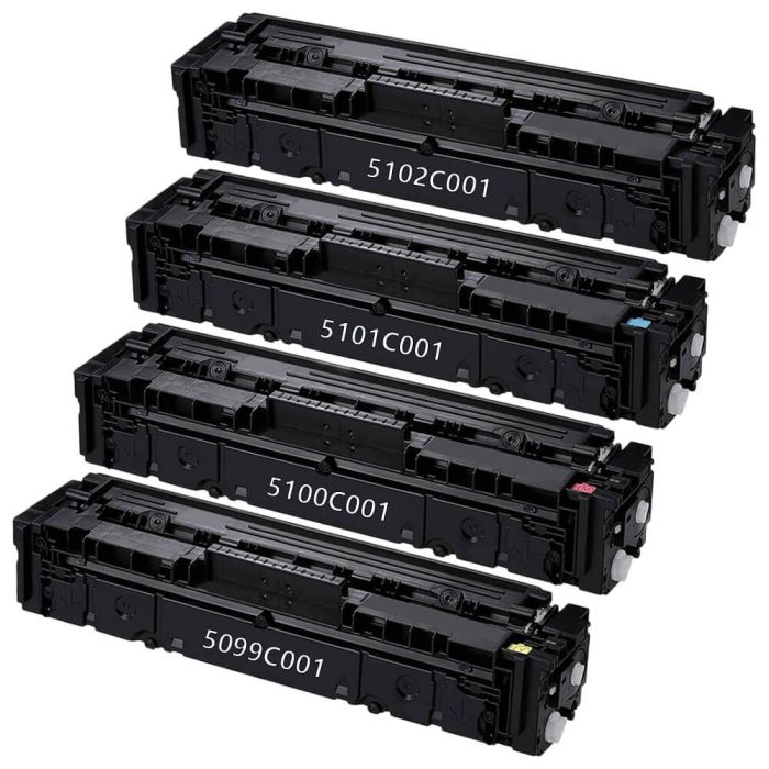 Canon 067 Toner Cartridges Combo Pack of 4: 1 Black, 1 Cyan, 1 Magenta, 1 Yellow