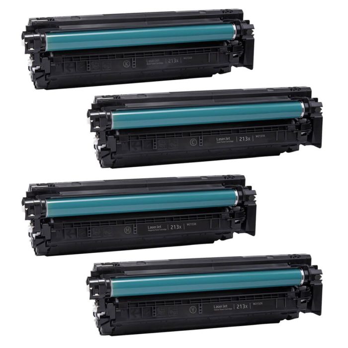 HP 213X Toner Cartridges Combo Pack of 4: 1 Black, 1 Cyan, 1 Magenta, 1 Yellow