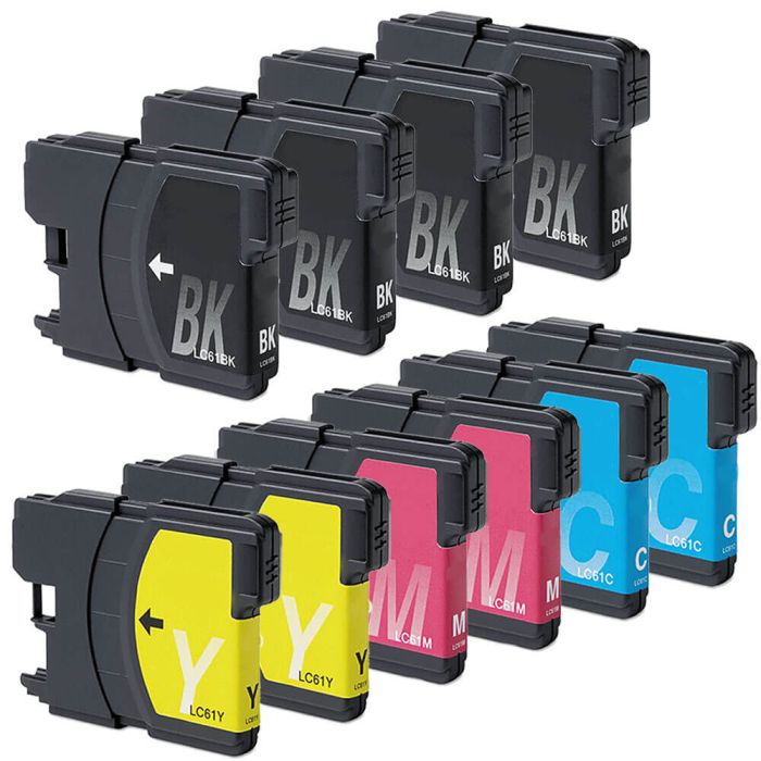 Brother LC61 Black & Color 10-pack Ink Cartridges