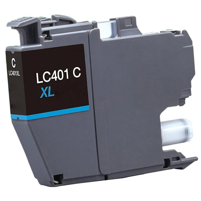 High Yield Brother LC401XLC Ink Cartridge Cyan, Single Pack