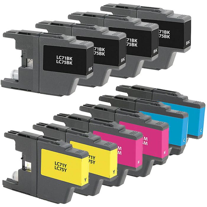 Brother LC75 Black & Color 10-pack High Yield Ink Cartridges