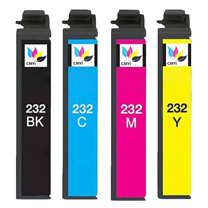 Epson Claria 232 Ink Cartridges Combo Pack of 4: 1 Black, 1 Cyan, 1 Magenta, 1 Yellow
