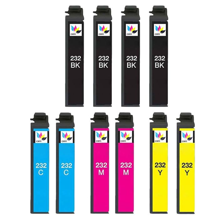 Epson Ink 232 Cartridges Combo Pack of 10: 1 Black, 1 Cyan, 1 Magenta, 1 Yellow