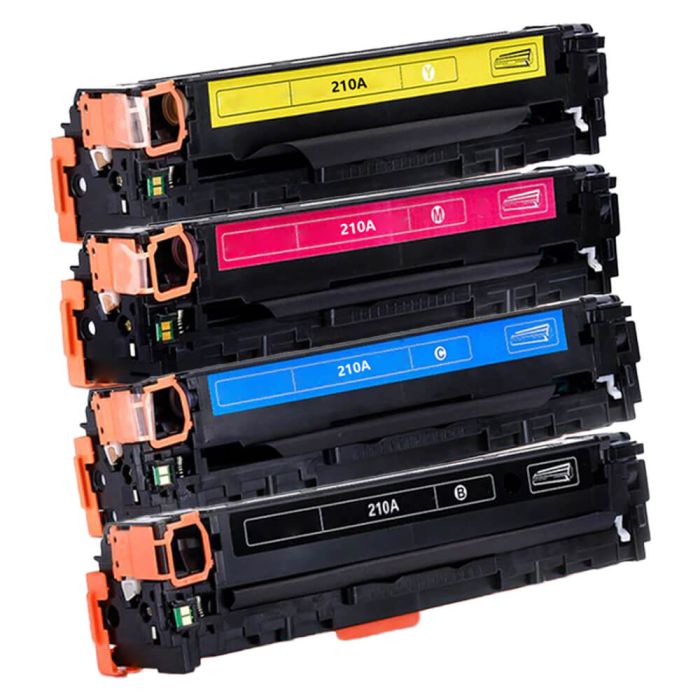 HP 210A Toner Cartridges Combo Pack of 4: 1 Black, 1 Cyan, 1 Magenta, 1 Yellow