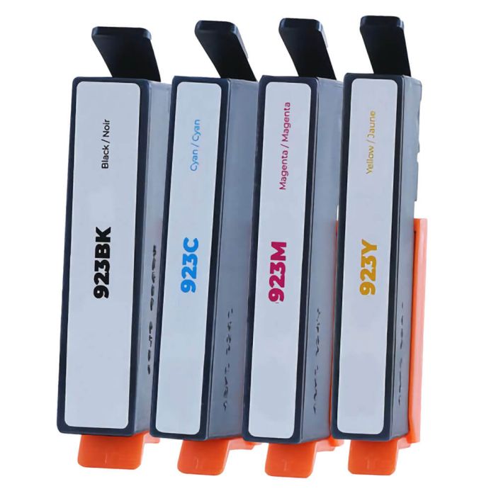 HP 923 Ink Cartridges Combo Pack of 4: 1 Black, 1 Cyan, 1 Magenta, 1 Yellow