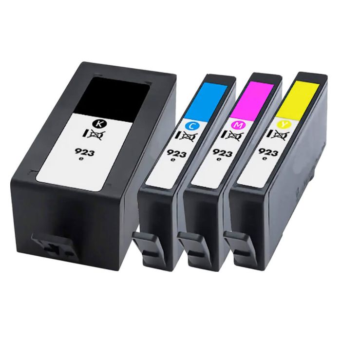 HP 923e Ink Cartridges Combo Pack of 4: 1 Black, 1 Cyan, 1 Magenta, 1 Yellow