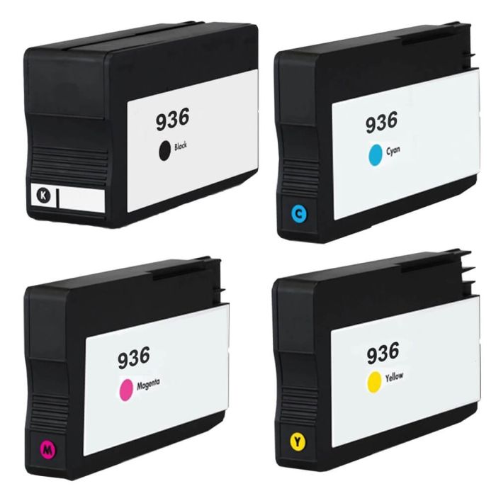 HP 936 Ink Cartridges Combo Pack of 4: 1 Black, 1 Cyan, 1 Magenta, 1 Yellow