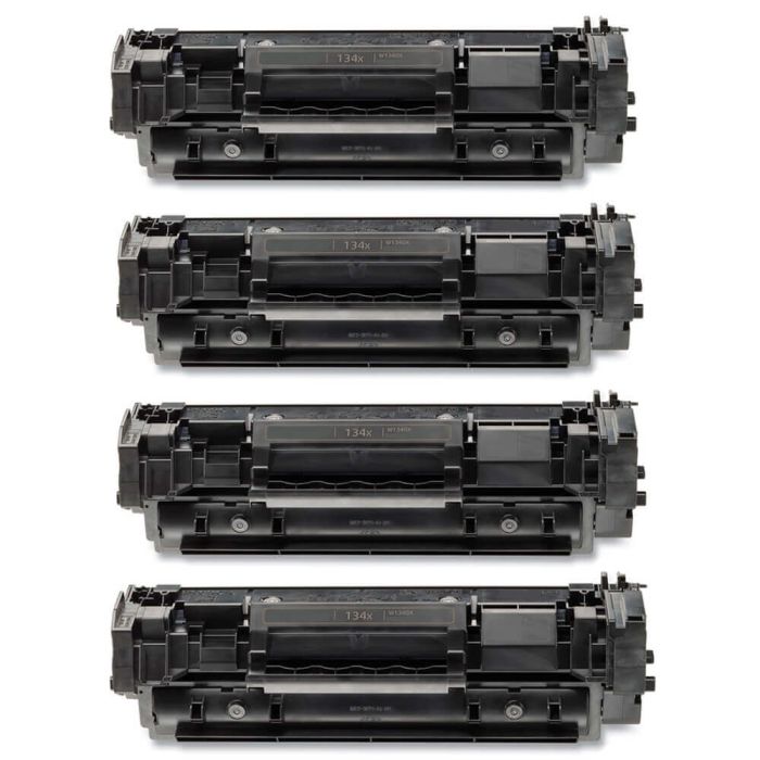 High Yield HP Black 134X Toner Cartridges 4-Pack