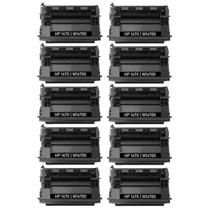 High Yield HP Printer 147X Toner Cartridges Black 10-Pack