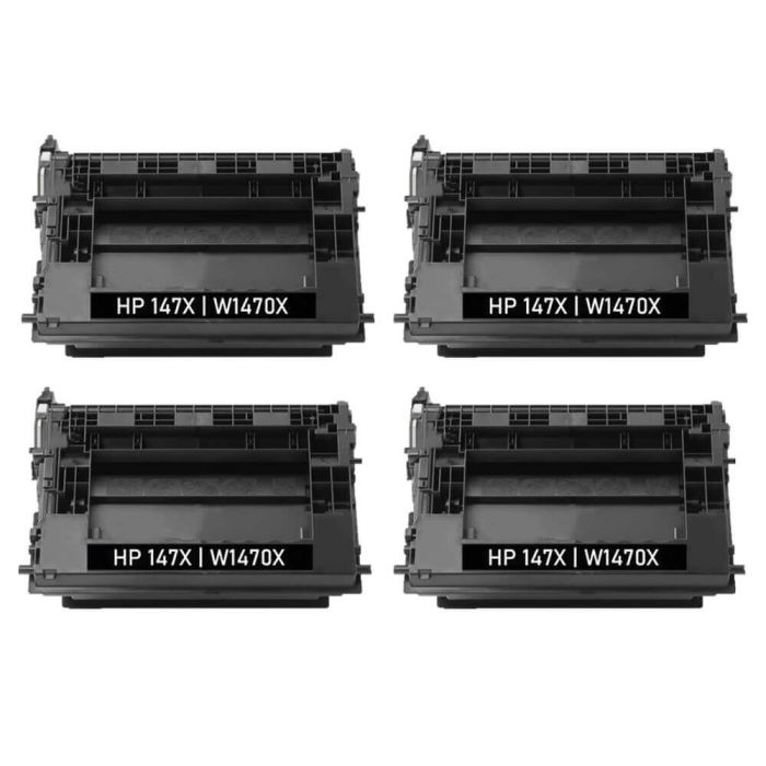 High Yield HP Printer W1470X Black Toner Cartridges 4-Pack