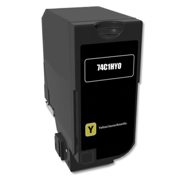 High Yield Lexmark 74C1HY0 Toner Cartridge Yellow, Single Pack