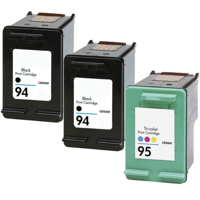HP 94 Black & HP 95 Color 3-pack Ink Cartridges