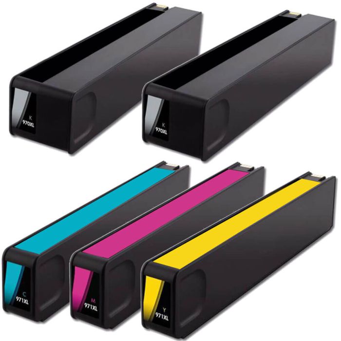HP 970XL & 971XL Black & Color 5-pack High Yield Ink Cartridges