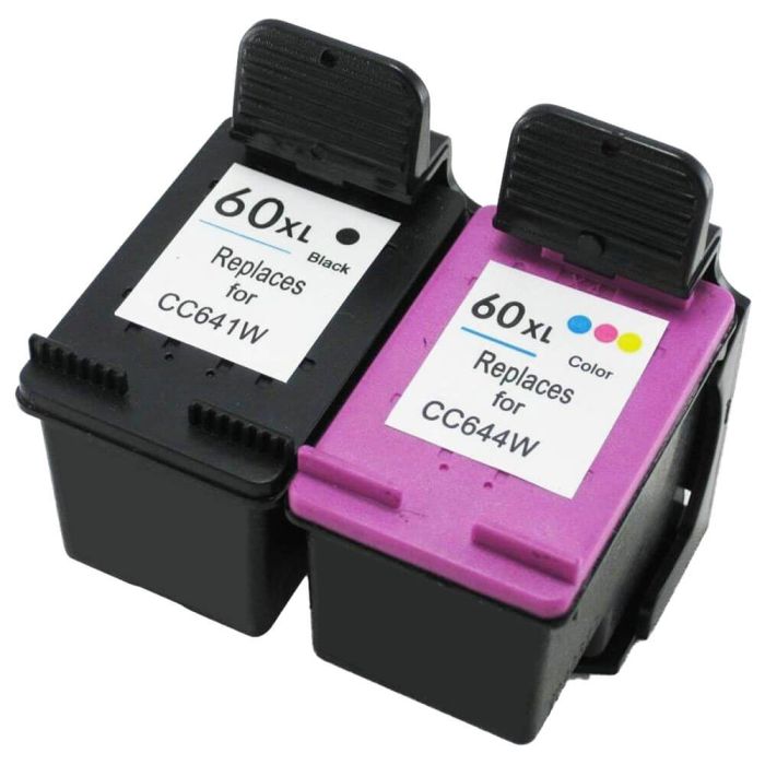 HP 60XL High Yield Black & Color 2-pack Ink Cartridges