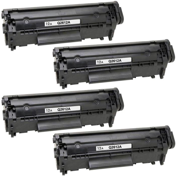 HP 12A (Q2612A) 4-pack Black Toner Cartridges