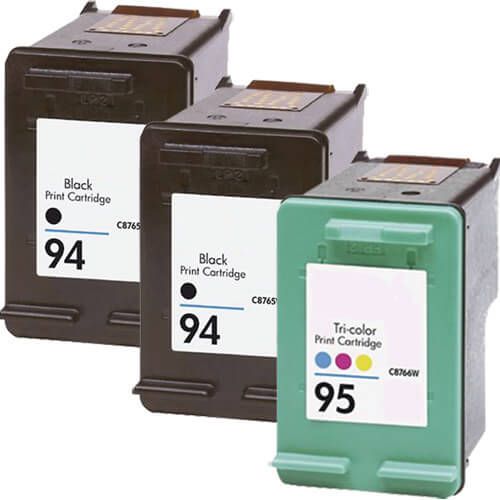 HP 94 Black & HP 95 Color 3-pack Ink Cartridges