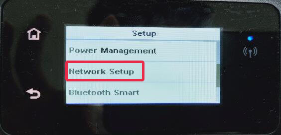 Network Setup menu